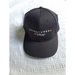 Adventures By Disney Black Baseball Cap Hat Adjustable New